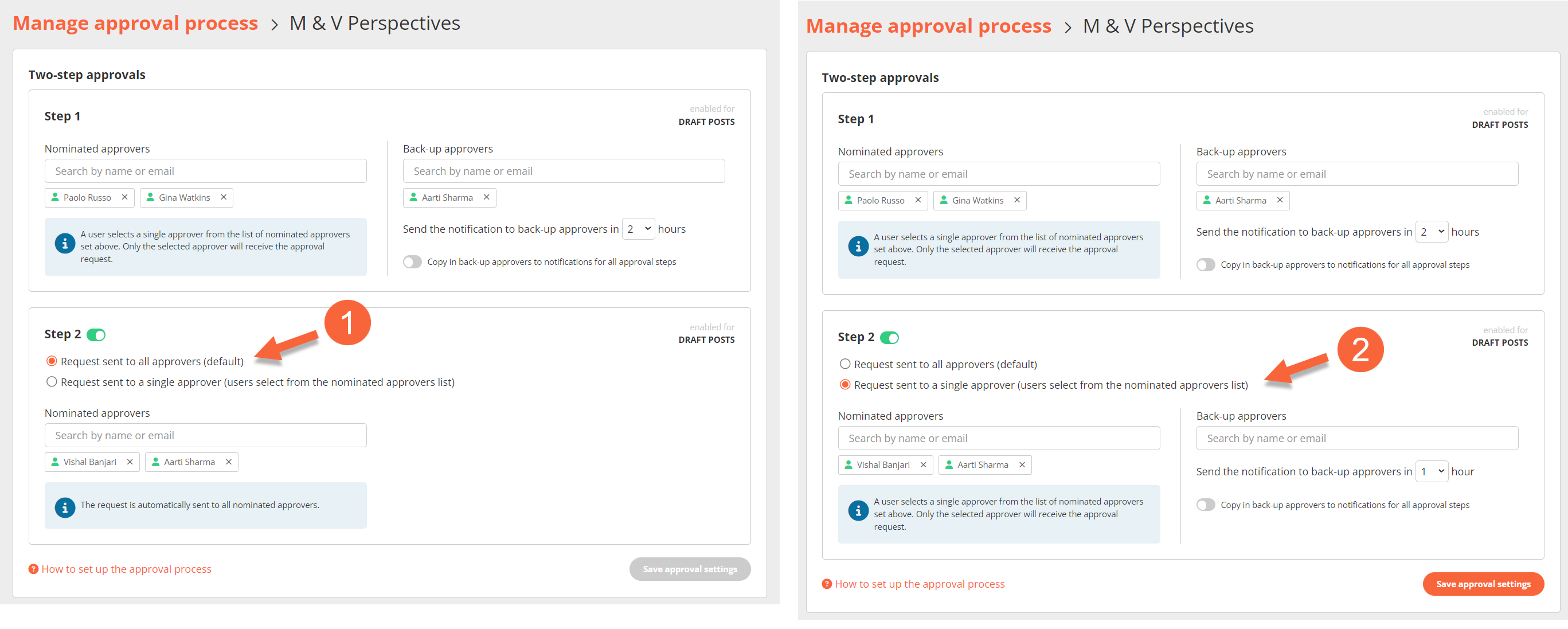 4a and 4b Approval settings page - 2 step process - both options.png