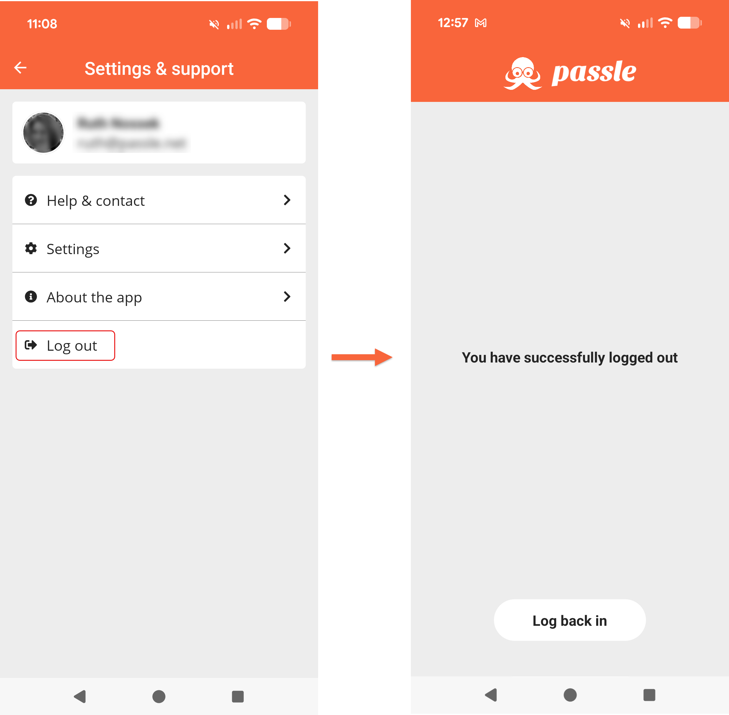View of logout flow on Android mobile.png
