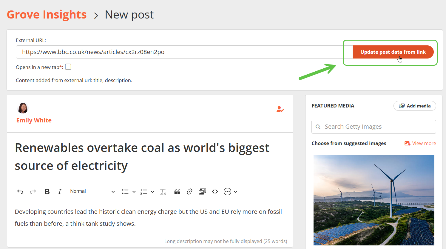 CrossPitch - External post creation - using Update post data from link button.png